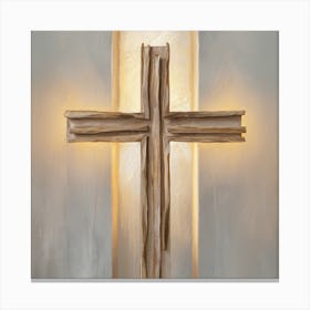 Lighted Cross Canvas Print