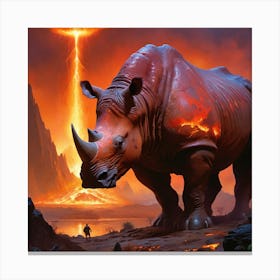 Magma Rhino 2 Canvas Print