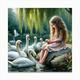 Swans 5 Canvas Print