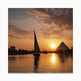 Sunset In Egypt Canvas Print