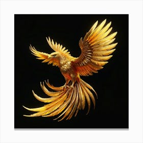 Default Golden Heroic Colourful Phoenix In Bright Light A Long 0 Canvas Print