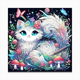 cat lover art Canvas Print