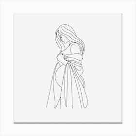 Pregnant woman minimalist art Canvas Print