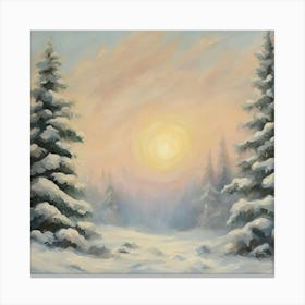 Winter Sunset Canvas Print