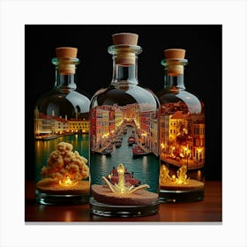 Venice In Bottles Canvas Print