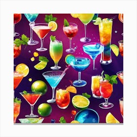 Alcoholic Drinks 4 Canvas Print