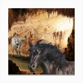 Horse In Cave 2 Canvas Print