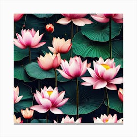 Lotus Flower Wallpaper 12 Canvas Print