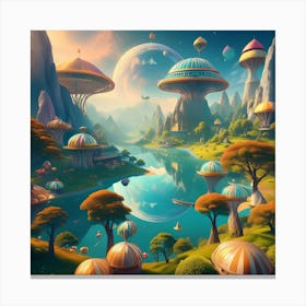 Alien Landscape Canvas Print