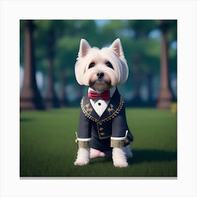 Dog In A Suit Canvas Print