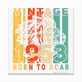 70th Birthday Gifts January 70 Years Old Vintage 1953 Mens Canvas Print