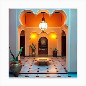 Entrance To A Hotel Canvas Print