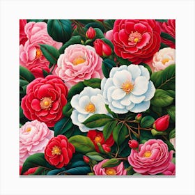 Camellia's Secret Garden Canvas Print