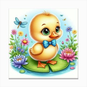 Duck With Flowers Toile