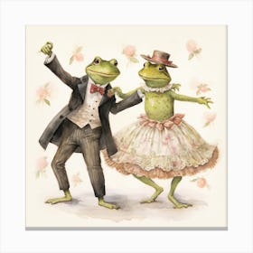 Frogs Dancing 2 Canvas Print
