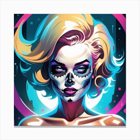 Neon Girl Canvas Print