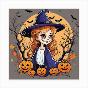 Halloween Witch 9 Canvas Print