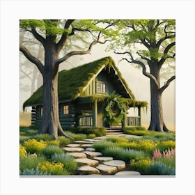 Fairy House In The Forest 1 Canvas Print