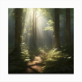 Path In The Woods art print Canvas Print