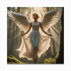 Angel In The Forest Canvas Print