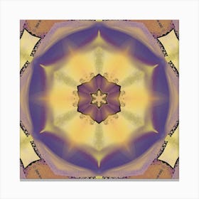 Purple Mystic Flower Square Canvas Print