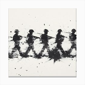 Soldiers Marching Canvas Print