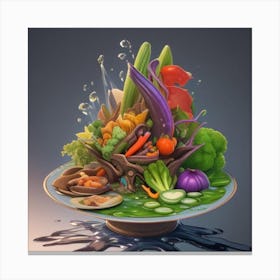 Plate Of Vegetables Canvas Print