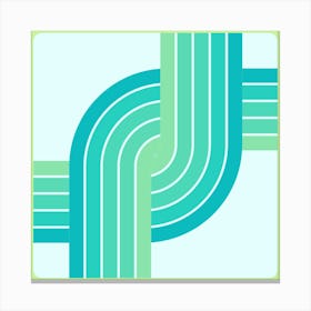 Blue And Green Abstract Canvas Print