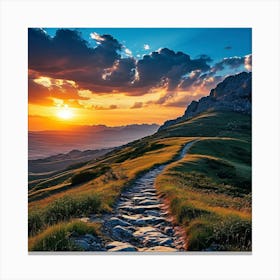 Path To The Sunset 1 Canvas Print