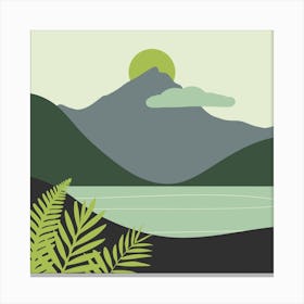 Landscape With Ferns Canvas Print