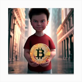 Bitcoin Boy Canvas Print