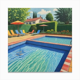 Poolside Canvas Print