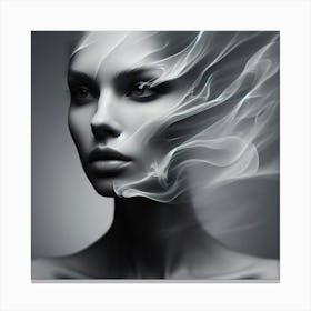 Smokey Face 3 Canvas Print