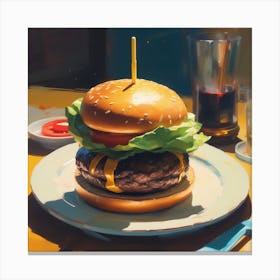 Burger 4 Canvas Print