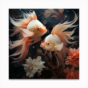 Two Betta Fish Canvas Print