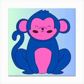 Cartoon monkey art design Canvas Print