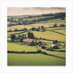 Aerial View Of Farmland 5 Canvas Print