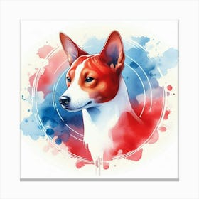 Watercolor Basenji 4 Canvas Print