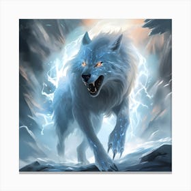 Wolf art Canvas Print