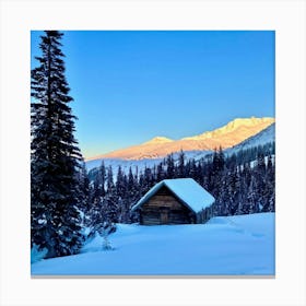 A Serene Polar Wilderness At Sunset Where The Gradient Of An Ethereal Blue Sky Clashes With The Coo (4) Canvas Print