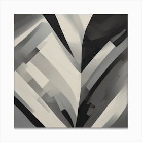 Abstract Black And White Painting 1 Canvas Print