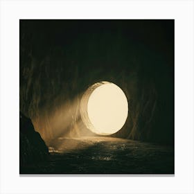 Light Shining Through A Cave Canvas Print