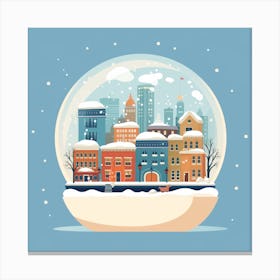 Boston Usa 1 Snowglobe Canvas Print