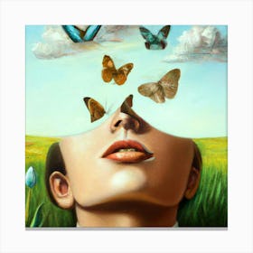 Butterfly In The Sky Canvas Print