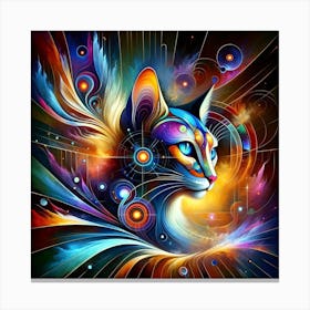 Psychedelic Cat Canvas Print