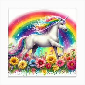 Unicorn Rainbow 3 Canvas Print