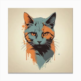 Cat Head Canvas Print