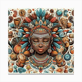 African Woman Wall Art 2 Canvas Print