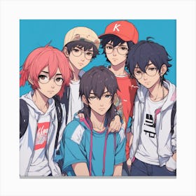Portrait Of Teenage Friends As A Cool Group 1 1 1 Canvas Print