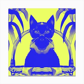 Cats Meow Yellow Canvas Print